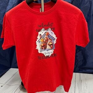 Gildan Red Kids Short Sleeve Tee